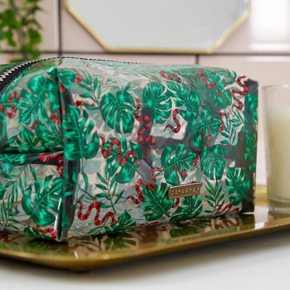 Skinnydip Snake Palm Makeup Cosmetic Bag